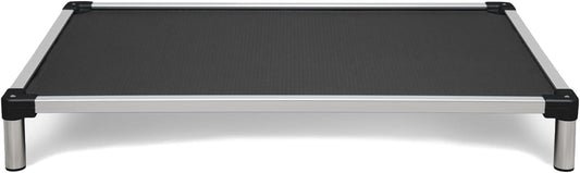Chew Proof Elevated Cooling Dog Bed - Made for Aggressive Chewers, Virtually Indestructible, Ripstop Fabric with No Padding, Pre-Assembled - Large, Seasonal (Old) Black